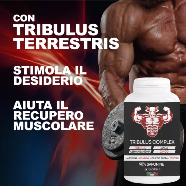 150 Capsule - Integratore Muscolare Massa Libido Testosterone Booster + Potenza