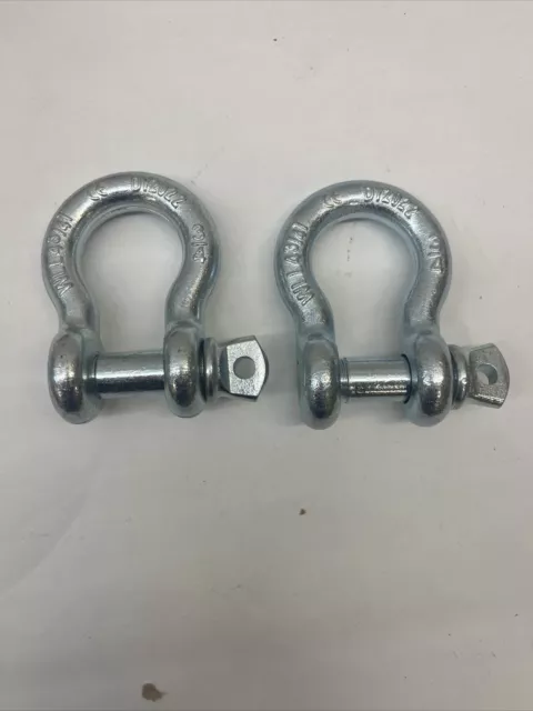 Screw Pin Anchor Shackle 3/4" WLL 4-3/4" Tons 2 count