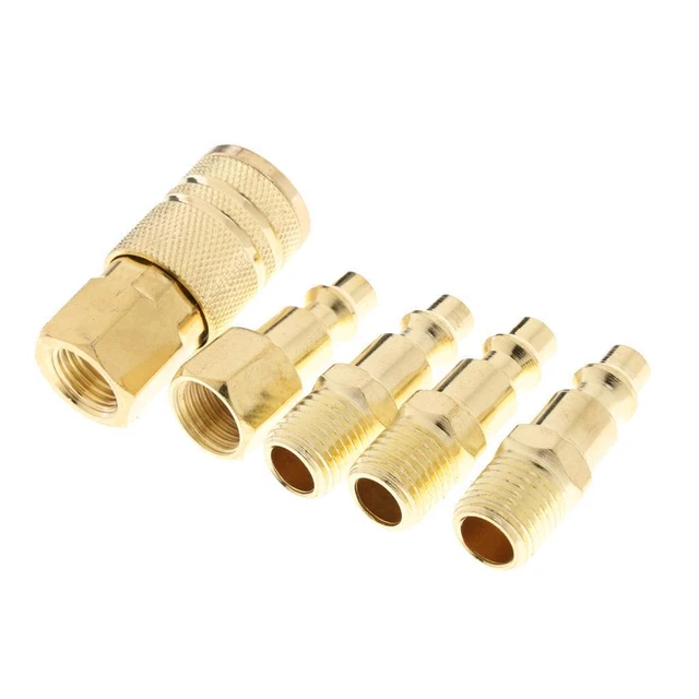 5Pcs Set 1/4 "NPT Quick Connect Accoppiatore Raccordi Maschio Femmina Strumento