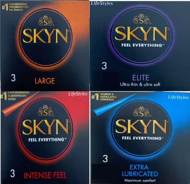 Mates "SKYN" Condoms - Elite - Intense Ribs - XL Large - Extra Lube - Non Latex