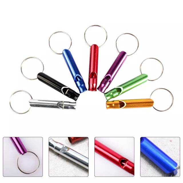 7 Pcs Aluminum Alloy Parrot Training Whistle Hamster Cage Small