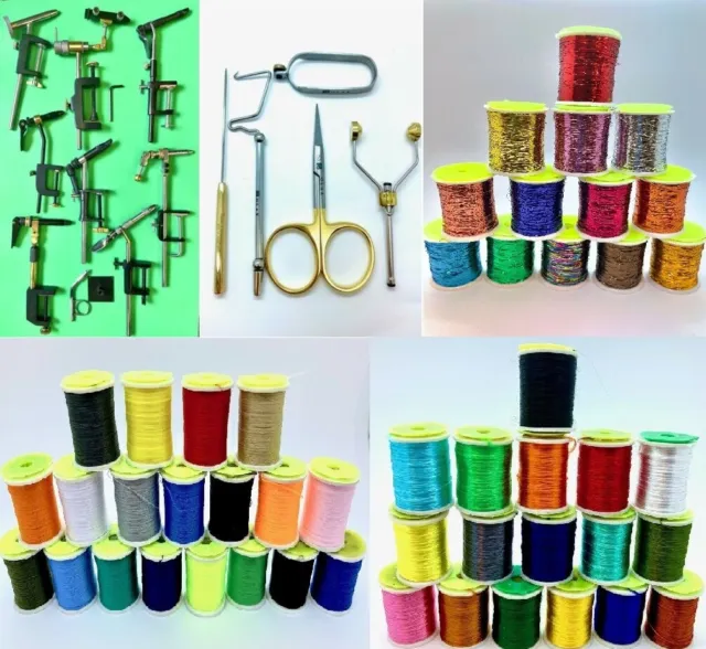 Make Your Own Fly Tying Kit, Tools, Materials and Huge Vise Selection