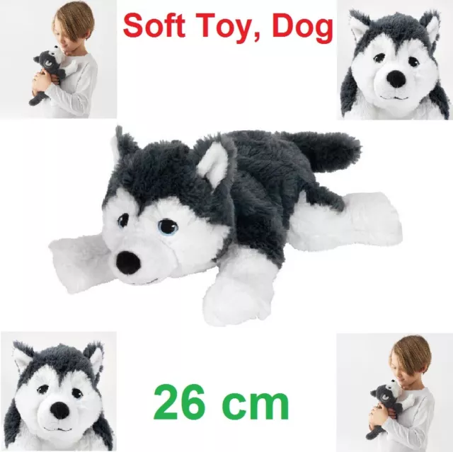 IKEA LIVLIG HUSKY SOFT TOY Dog Funny 26cm Puppy Christmas Birthday Present Child