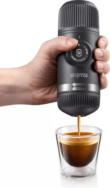 WACACO Nanopresso Portable Espresso Maker Bundled with NS Adapter, Upgrade Versi