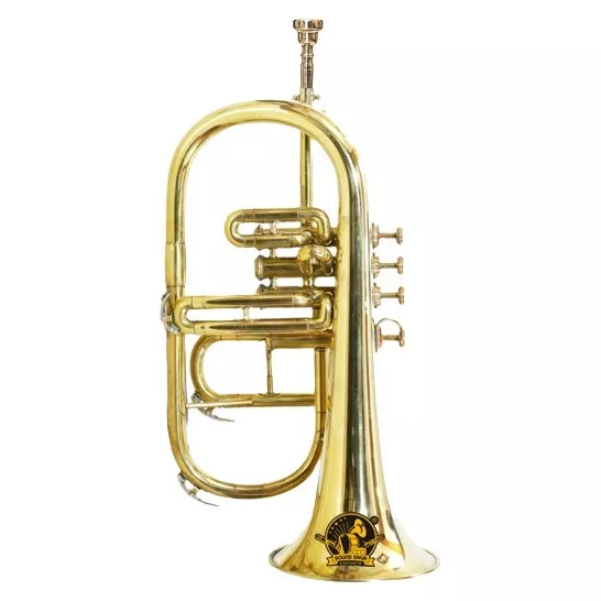 SOUND SAGA® Flugel Horn 4 Valve With All Accessories Including Mouthpiece & Case