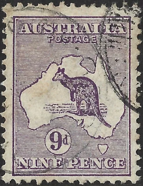 Australia 1913-14  9d Violet Die II  SG.10 Used Cat:£28