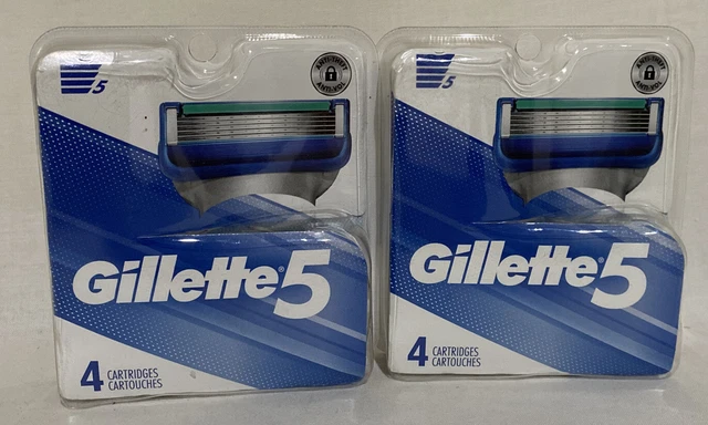 NUEVO (PAQUETE DE 2) Recarga de 5 cartuchos Gillette - 4 cartuchos de cuenta