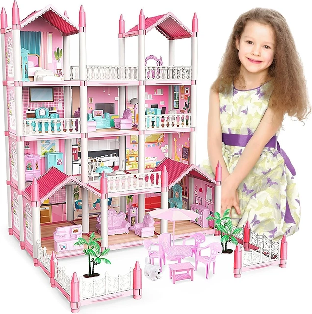 DOLL HOUSE GIRLS Toys Story 14 Rooms Playhouse with Dolls Toy