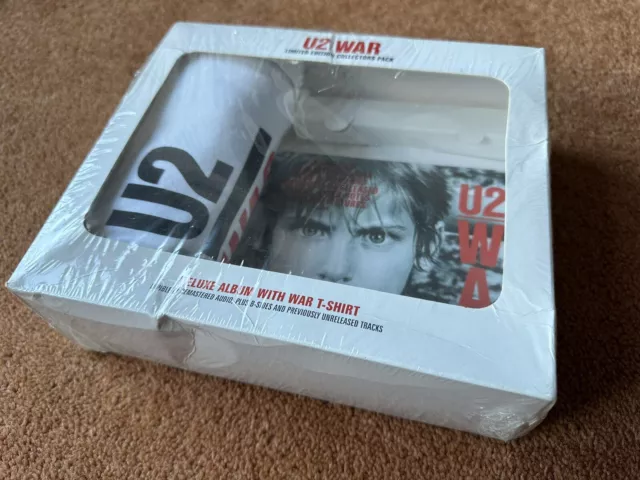 U2 WAR Box Set Limited Edition Sammler Pack CD + T-SHIRT Deluxe Neu
