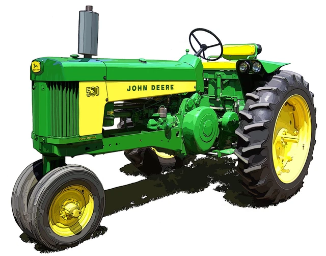 John Deere Model 530 canvas art print by Richard Browne farm tractor