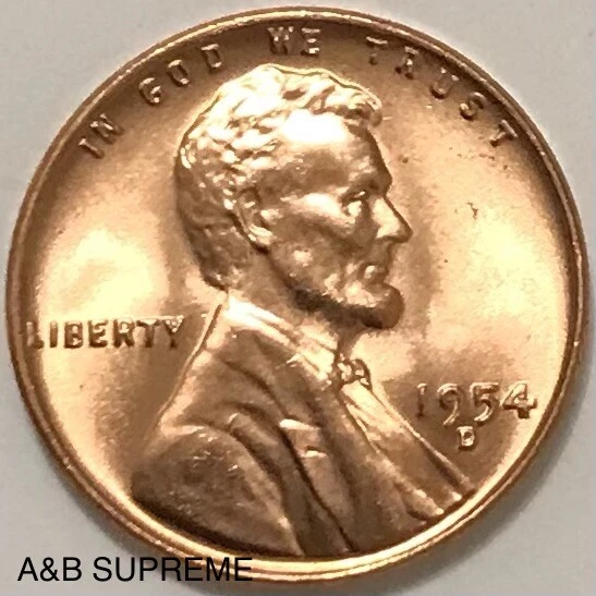 1954 D Lincoln Wheat Cent Bronze Penny Gem Bu Uncirculated