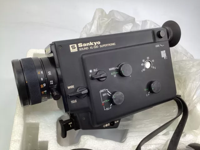 NEW old stock SANKYO Sound XL-320 Super 8 Movie Camera With Original Insert (K3)