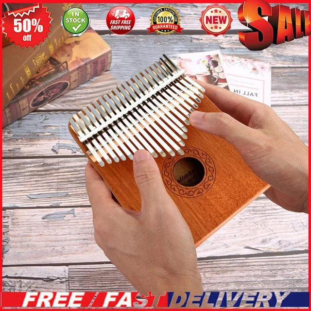 Mahogany 21 Key Kalimba Thumb Piano Mbira Musical Instrument Gift for Beginner
