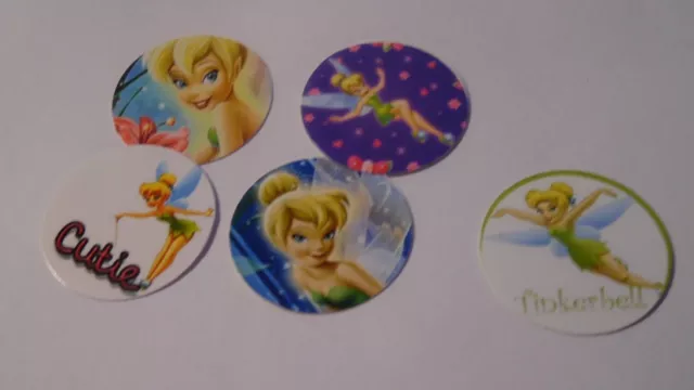 Pre Cut One Inch Bottle Cap Images TINKERBELL   Free Shipping