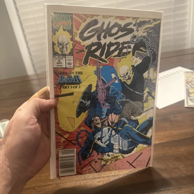 Marvel Comics Ghost Rider Takes on the Punisher part 1 Vol.2 No5 September 1990