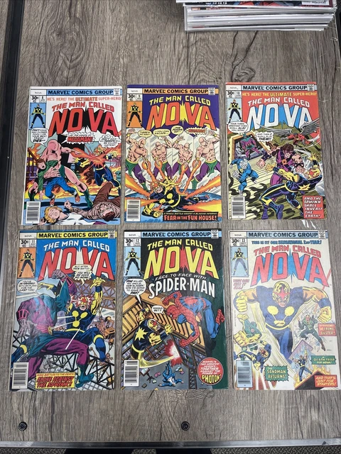 The Man Called NOVA 6 book lot issues 8 9 10 11 12 13 Bronze Age 1976 MCU?