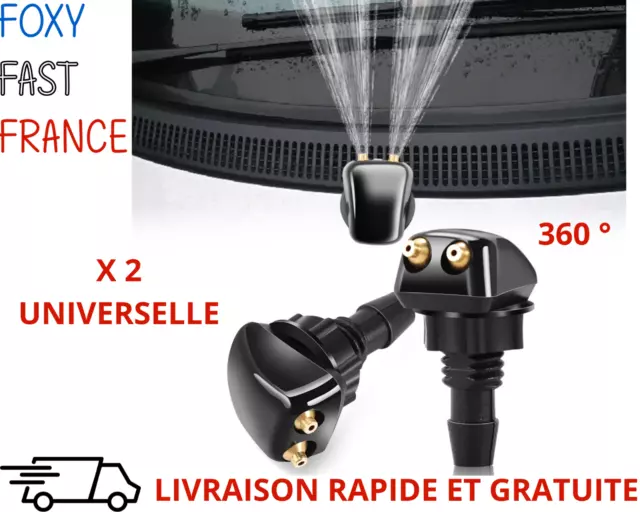 Gicleur lave glace pare brise buse pour Peugeot Renault Citroën tuyau durite jet