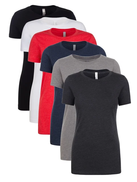 Donna Next Level Misto Cotone Manica Corta Cvc Maglietta