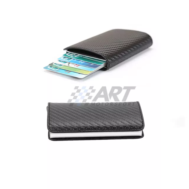 Tarjetero de aluminio y carbono billetera cartera para tarjetas y billetes 3