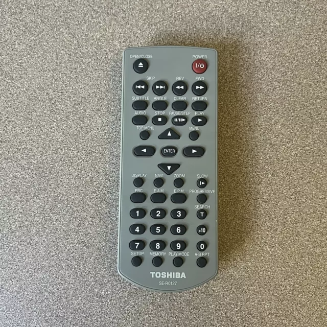 Toshiba SE-R0127 DVD Player Remote SDK741, SD300SC, SD3860, SD3960, SD600X Nice