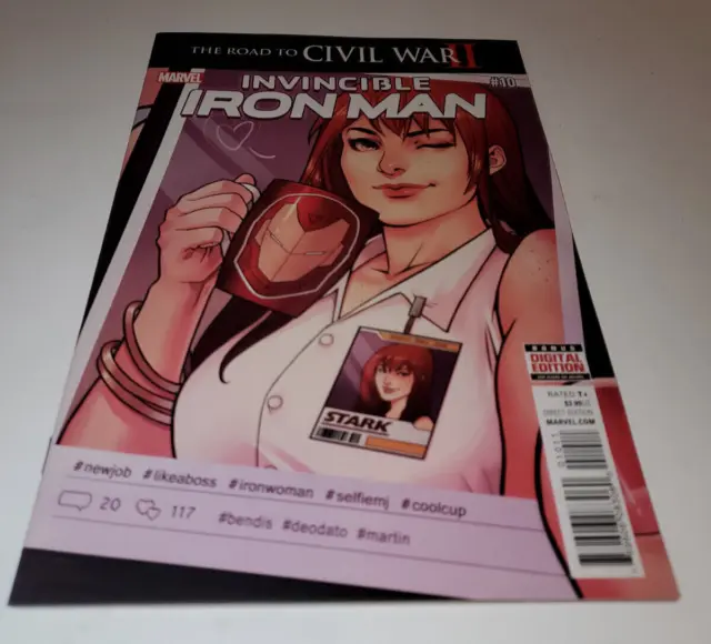 Invincible Iron Man #10 2016 Vf+/Nm 2Nd App Of Riri Williams (Ironheart)!!)
