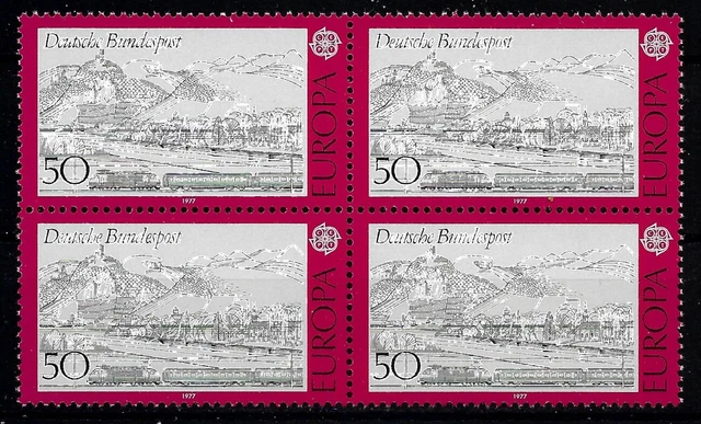 Bund 1977 ** Mi 935 Europa 50Pf CEPT im Viererblock VB 4er Block 03262C