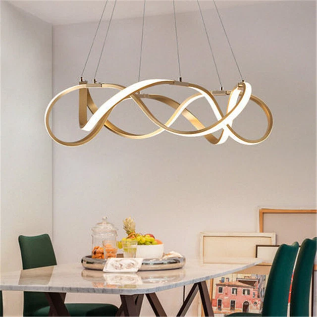 Nordic LED Acrylic Ceiling Lamp Creative Curved Twist Chandelier Pendant Light