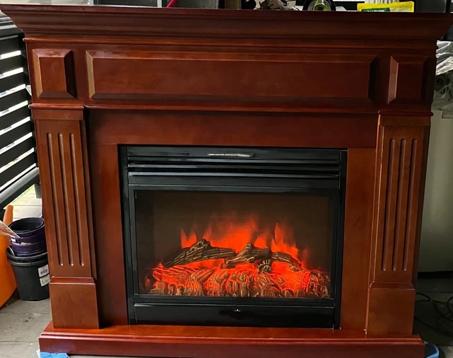 MORETTI ELECTRIC FIREPLACE HEATER Flame Effect 2-Heat Setting, Sturdy Feet  1800W $319.95 - PicClick AU