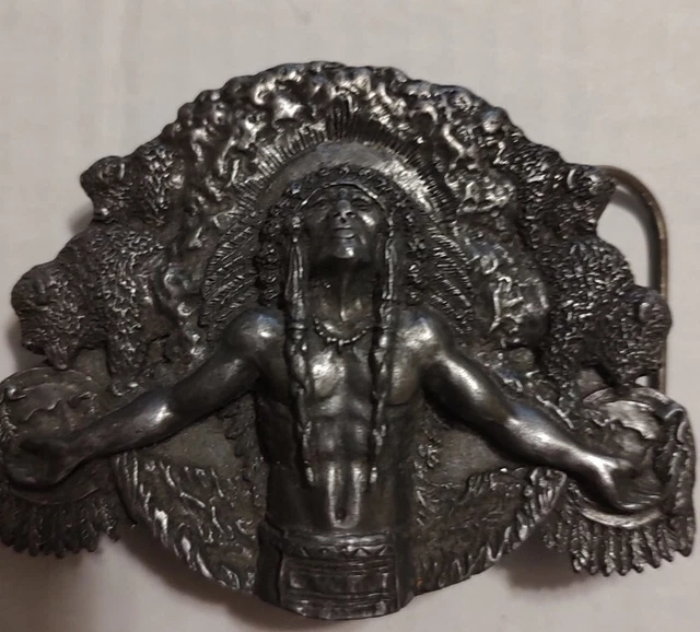 1981 Arroyo Grande Siskiyou Appaloosa Sioux Indian Design Belt Buckle  BD1