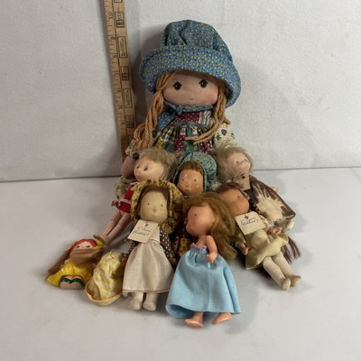 Vintage Holly Hobbie Dolls Clothes Lot Set 1975 KTC Calico 6" Rubber Rare Bundle
