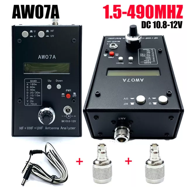 AW07A HF/VHF/UHF 3 Band 160M Impedance Antenna Analyzer For Ham Radio Hobbists