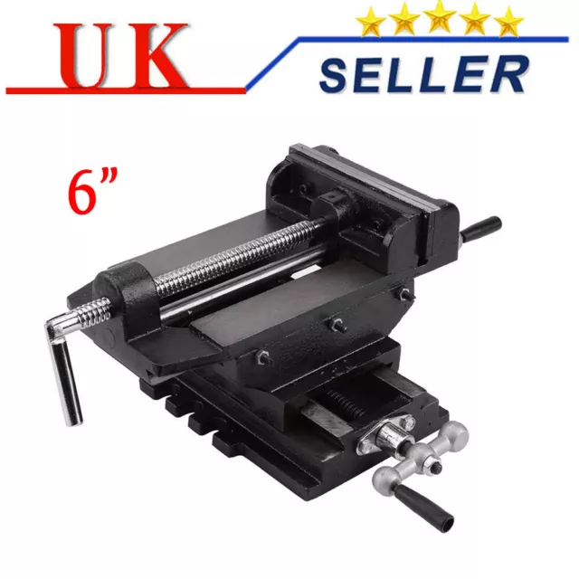 6''150mm Heavy Duty Cross Slide Drill Press Shop Vise X-Y Clamp Milling Machine