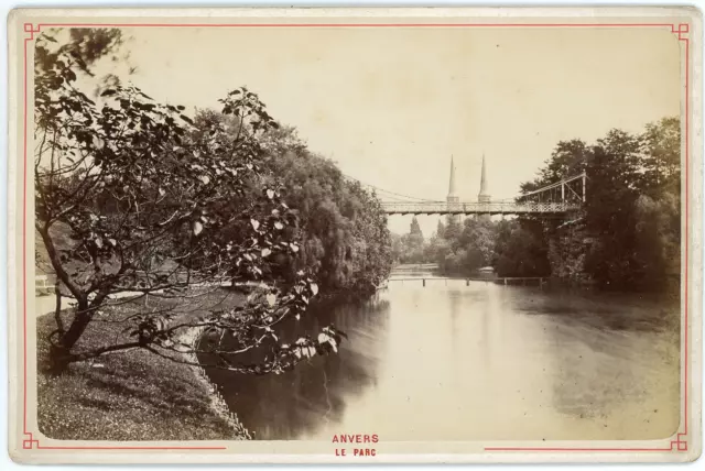 Belgique, Anvers, le parc, ca.1880, vintage albumen print vintage albumen print