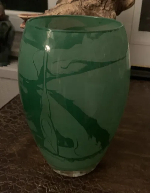 Vintage beau vase contemporain en cristal JG DURAND cristallerie d'arques