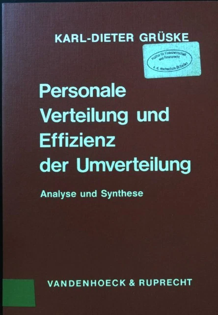 PERSONALE VERTEILUNG UND Effizienz der Umverteilung : Analyse u ...