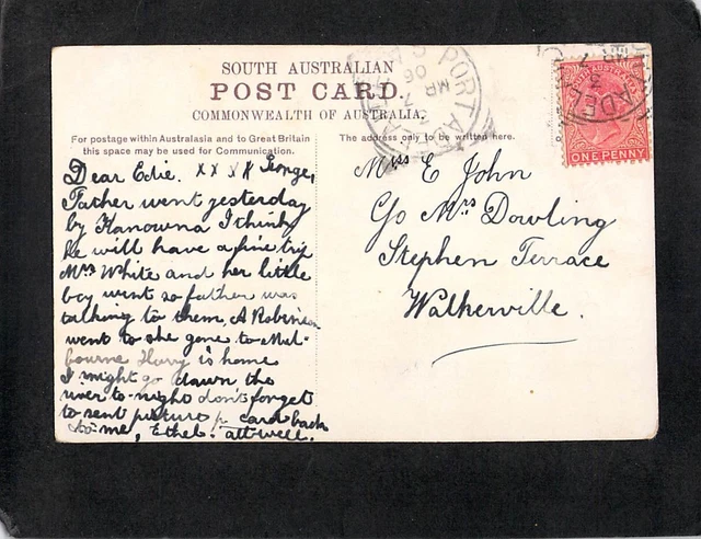D0155 Australia SA Adelaide Botanic Gardens Rosary pu1906 vintage postcard 2