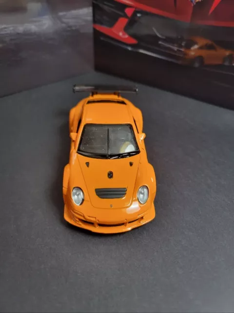 Coche de carreras MSZ coleccionable 1:39 porche 911 GT3 RSR OrangeSport puertas abiertas M