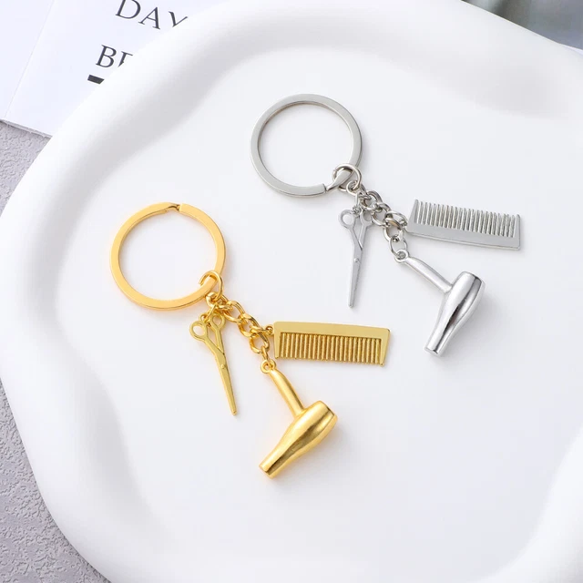 2 PCS Fashion Coiffeur de coiffeur Keychains Coiffeur de coiffure Contrôleurs 10