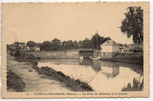 VITRY LE FRANCOIS - Marne - CPA 51 - le pont de Chalons et le canal