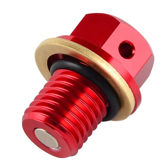 Bouchon Huile Moto Bouchon De Vidange M12 Magnétique - 2 Pièces Avec Joints Pour Moto Et Voiture Bouchon Magnétique