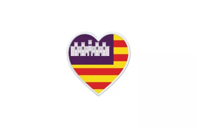 Patch aufnaher aufbugler gedruckt Flaggen flagge fahne herzen balearische