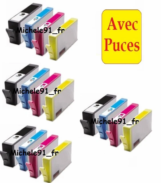 2 Cartouches D'encre Photo Noire Compatible HP 364PBk – Go Inks, 15ml Chacune