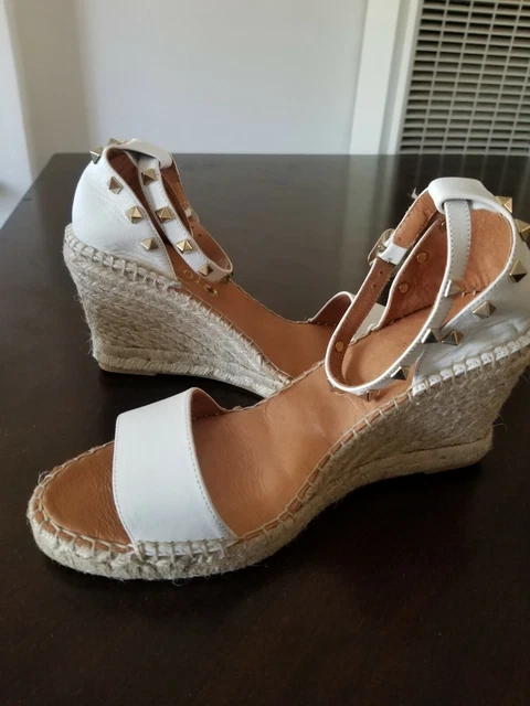 Maypol leather wedge discount espadrilles