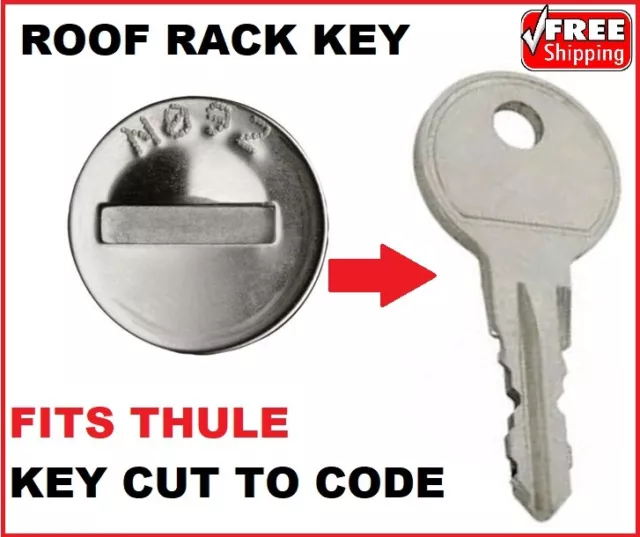 1 x Thule Roof Rack Keys Ski Rack keys "N" Series Replacement Key N001 To N200