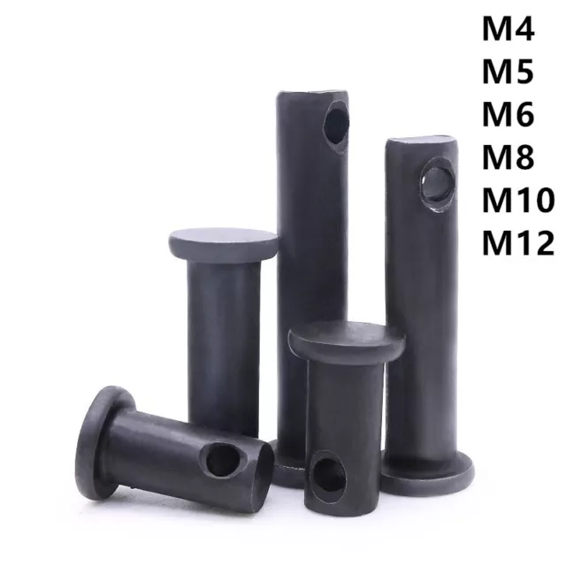 Black Steel Clevis Pins With Head M4 M5 M6 M8 M10 M12