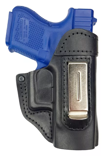 IWB 5 Leder Holster für Glock 26 27 29 30 33 39 42 schwarz VlaMiTex