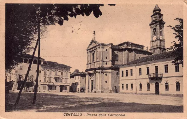 Cartolina " Centallo - Piazza Della Parrocchia " Vg 1936