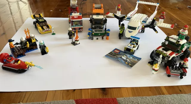 lego bulk setsx7 Near Complete, 60106,fire truck 60107, 60113,60115,30352,60118,