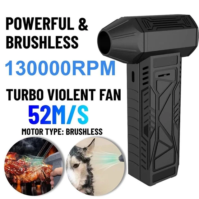 Mini Ventilatore Portatile Turbo 3 In 1, 130000 Giri/min, 62 M/s - Pulitore Ad Aria Ricaricabile 8000 MAh Con Batteria - Per Divano, Tastiera, Auto, Fotocamera E Campeggio - Leggero E Potente