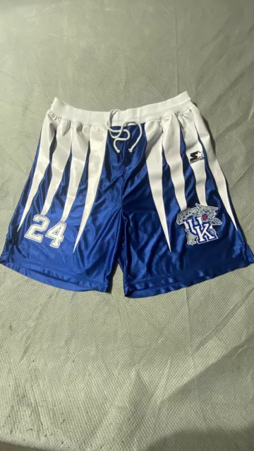 VTG 90'S Starter Kentucky Wildcats Blue/White basketball shorts AUTHENTIC